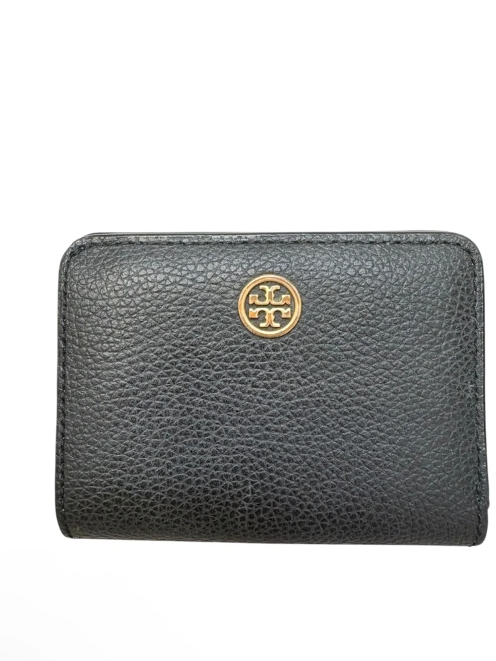 Tory Burch black leather mini card holder wallet potential crossbody bag